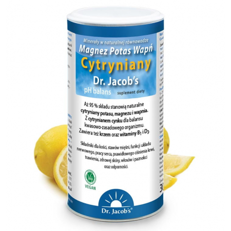 Magnez Potas Wapń Cytryniany Dr. Jacob's (pH Balans proszek