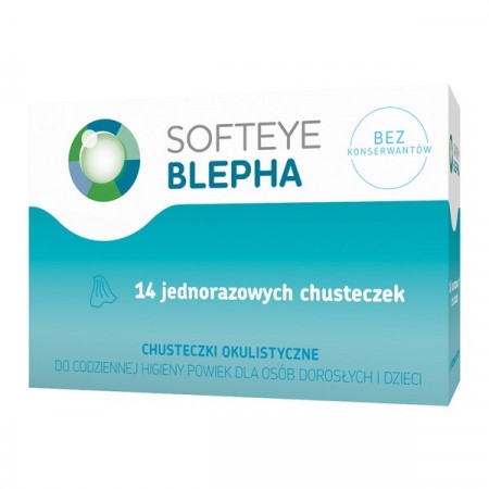 Softeye Blepha, chusteczki okulistyczne, 14 szt.