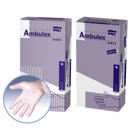 Rękawice zabiegowe niejałowe AMBULEX L