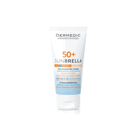 DERMEDIC SUNBRELLA SPF50 Krem ochronny dla skóry naczynkowej