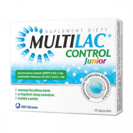 Multilac Control Junior, kapsułki, 15 szt.