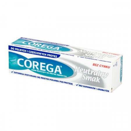 Corega Super Mocny Neutralny Smak, krem do protez, 40 g