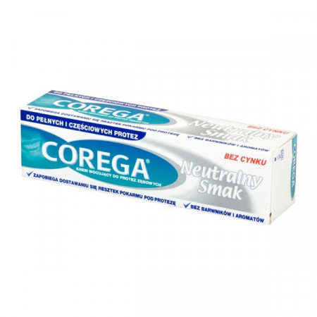 Corega Super Mocny Neutralny Smak, krem do protez, 40 g