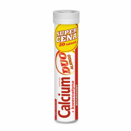 Calcium Duo Alergo, wapno 20 tabletek musujących