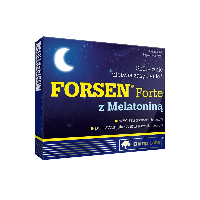 Olimp Forsen Forte z melatoniną, na bezsenność kapsułki, 30 szt.