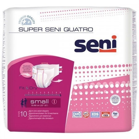 Super Seni Quatro Small, pieluchomajtki dla dorosłych,10 sztuk