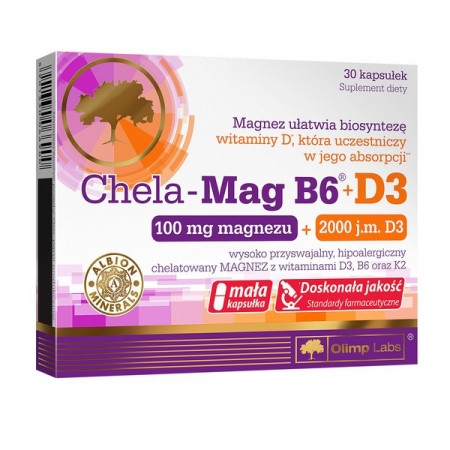 Olimp Chela-Mag B6+D3,kapsułki,30 szt.