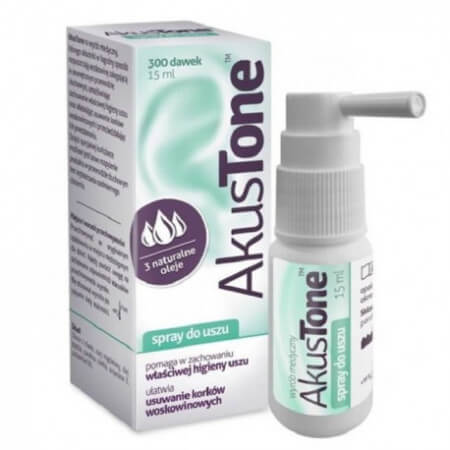 Akustone, spray do uszu, 15 ml