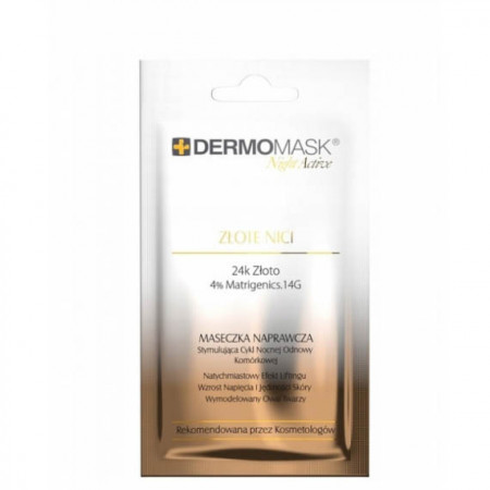 Dermomask Night Active Złote Nici, maseczka naprawcza, 12ml