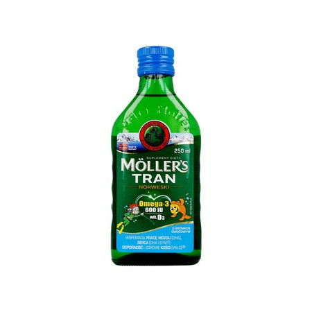 Mollers Tran Norweski, aromat owocowy, 250 ml