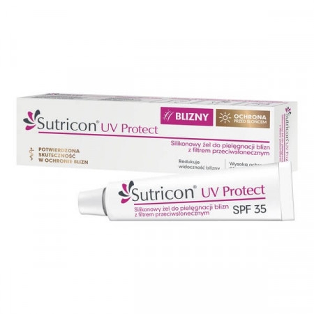 Sutricon UV Protect, silikonowy żel do pielęgnacji blizn z